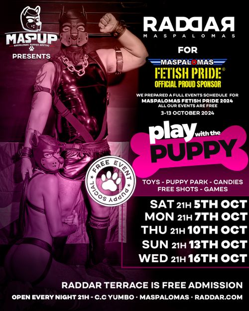 PUPPY SOCIAL AT RADDAR FOR MASPALOMAS FETISH PRIDE